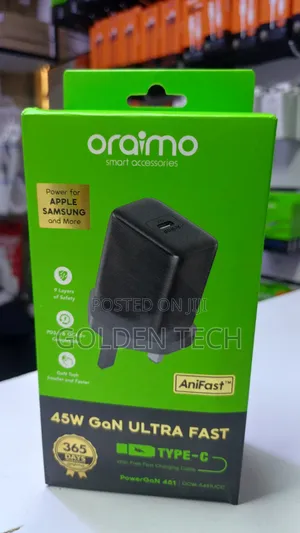 Oraimo Powergan 451 45w Gan Ultra Fast Wall Charger