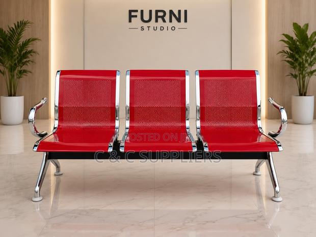 Office 3-Link Metallic Guest Bench