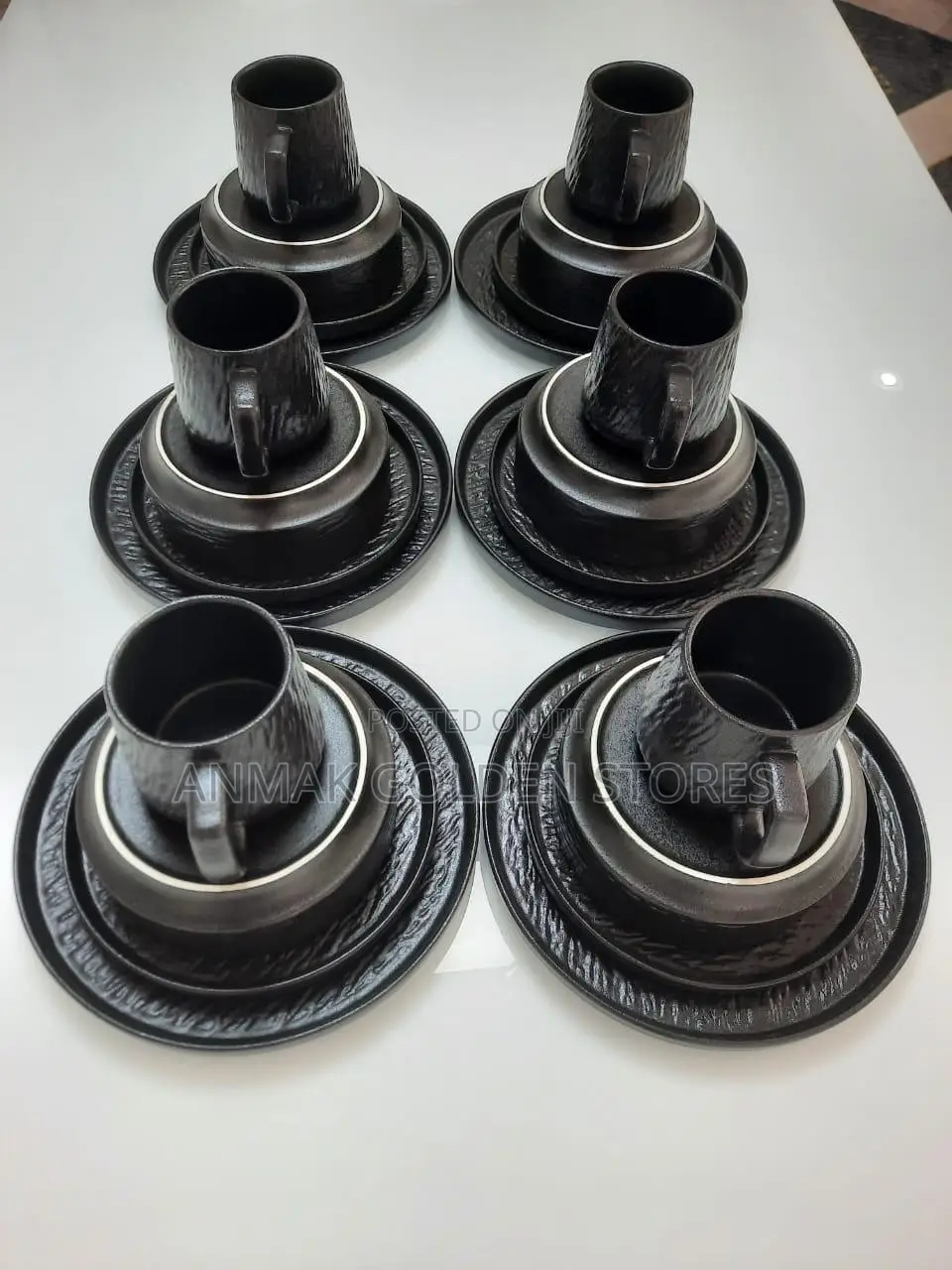 Black Ceramic Dinner Set