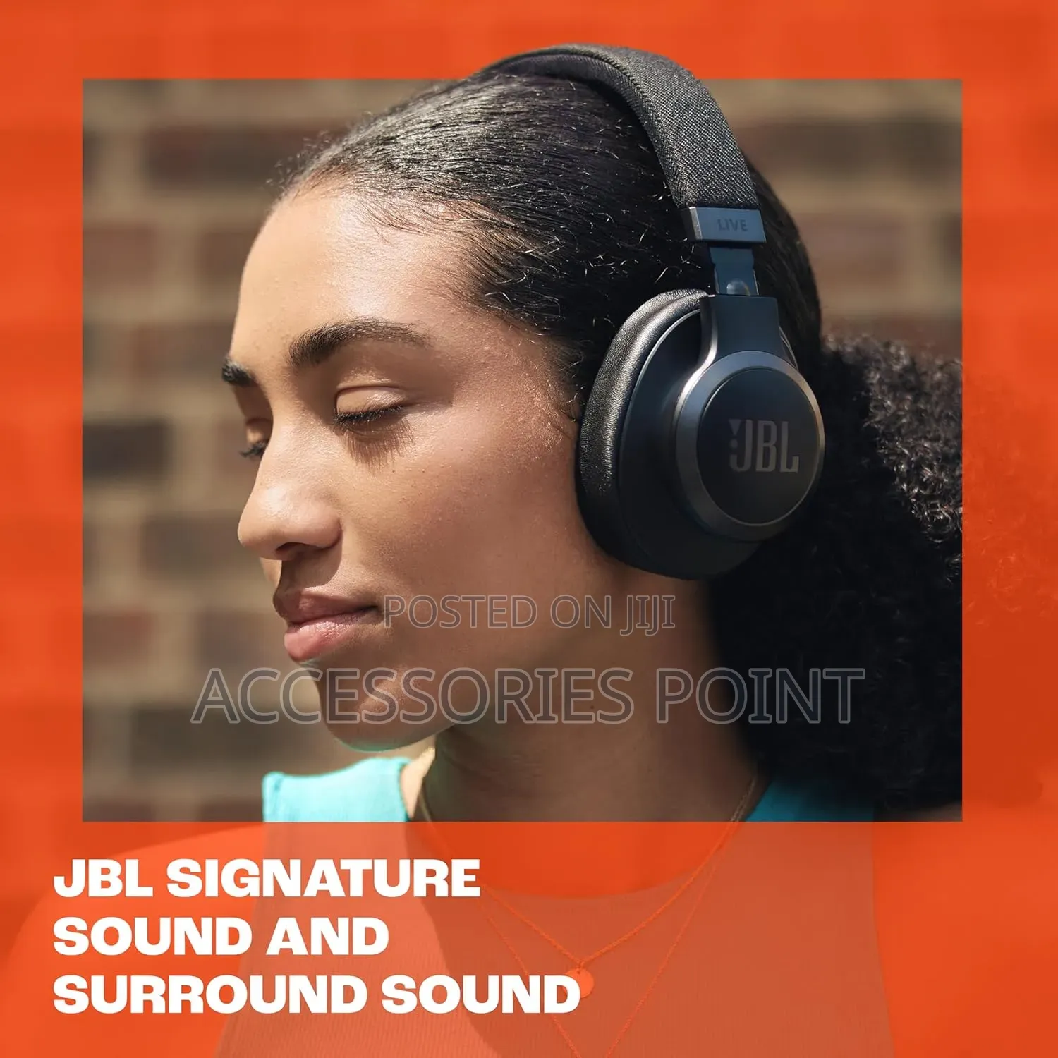 JBL Live 770nc Original Headphones, Anc, 65hrs Play, Blue/Black