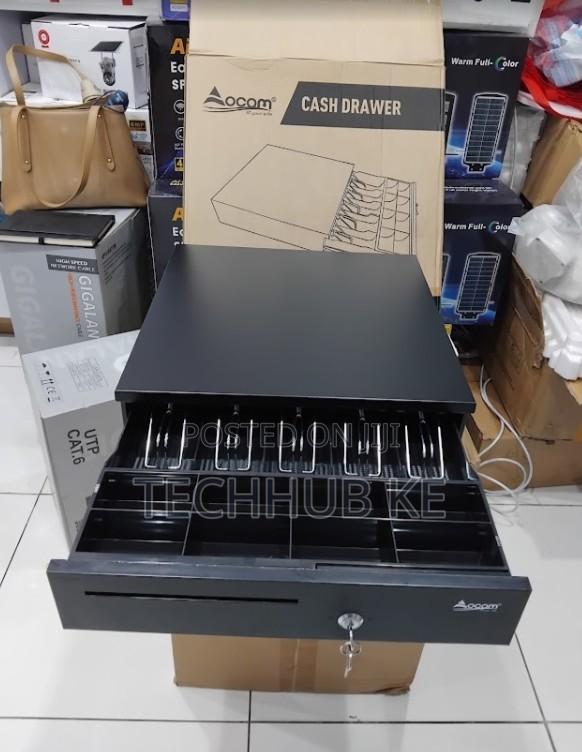Metal Cash Register Drawer Lockable Money Tray for Business