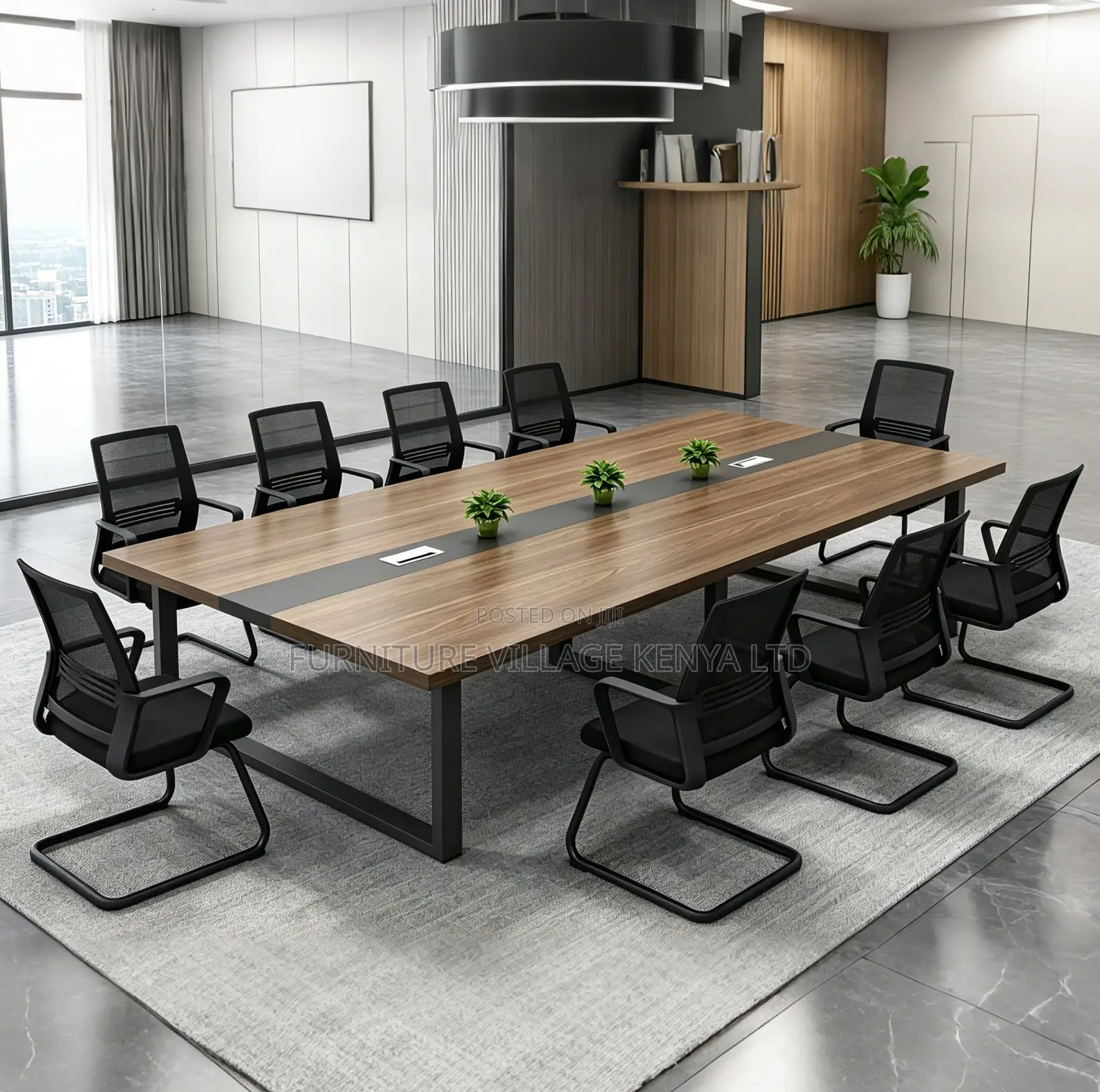 MDF Conference Table With Cable Box