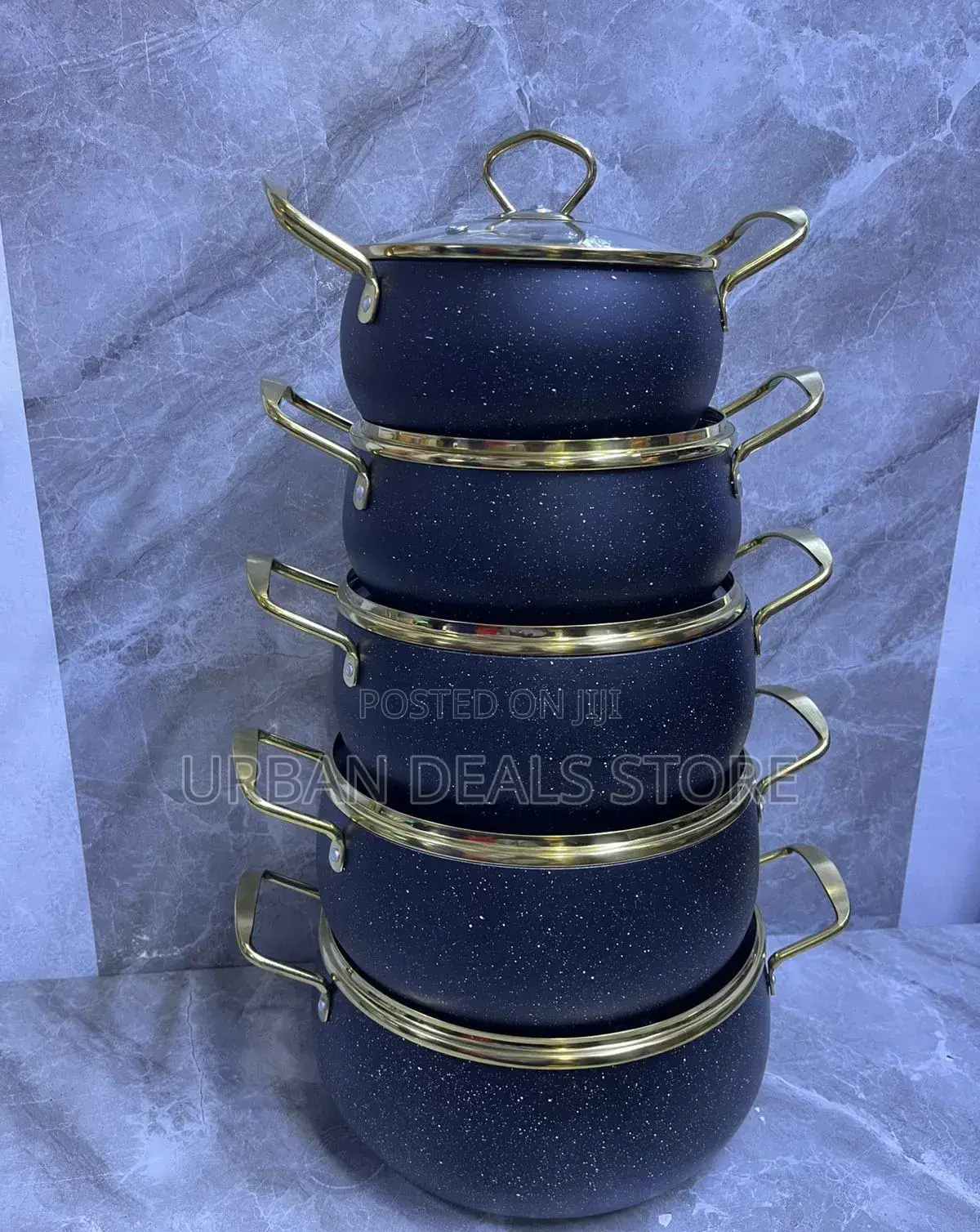 10pcs Amber Granite Cookware Set