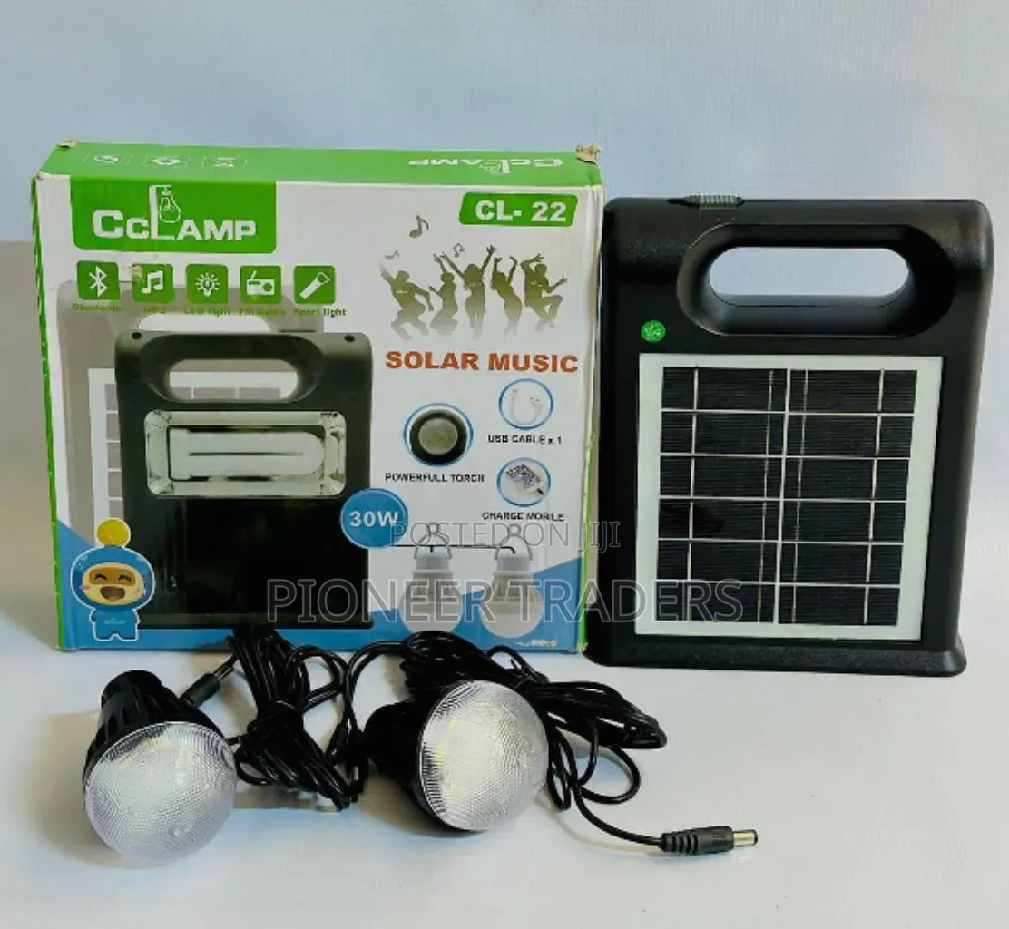 Cclamp Cl-22 Solar Emergency Lamp With 2 Bulbs