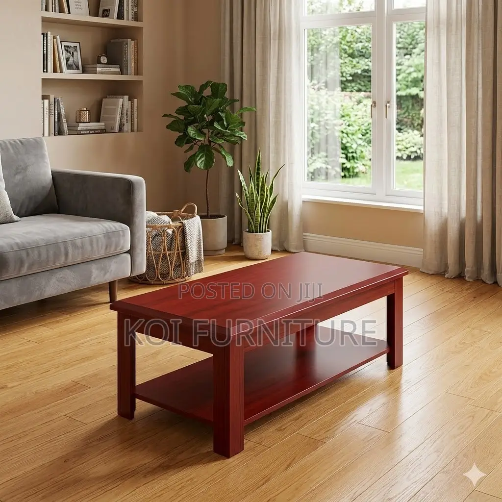 Coffee Table; Mahogany Executive Living Room Office Coffee Table