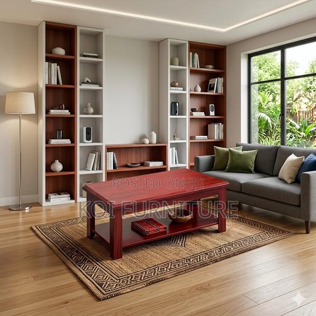 Coffee Table; Mahogany Executive Living Room Office Coffee Table - thumbnail 2