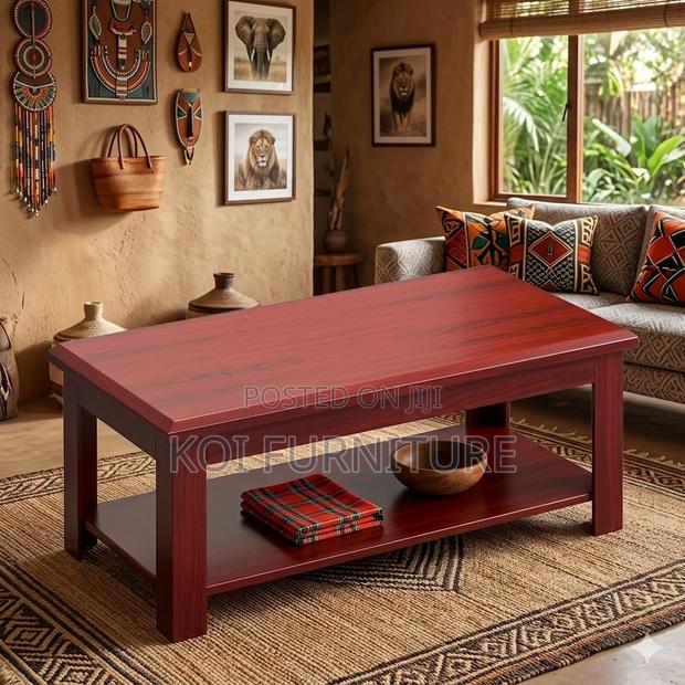 Coffee Table; Mahogany Executive Living Room Office Coffee Table - thumbnail 3