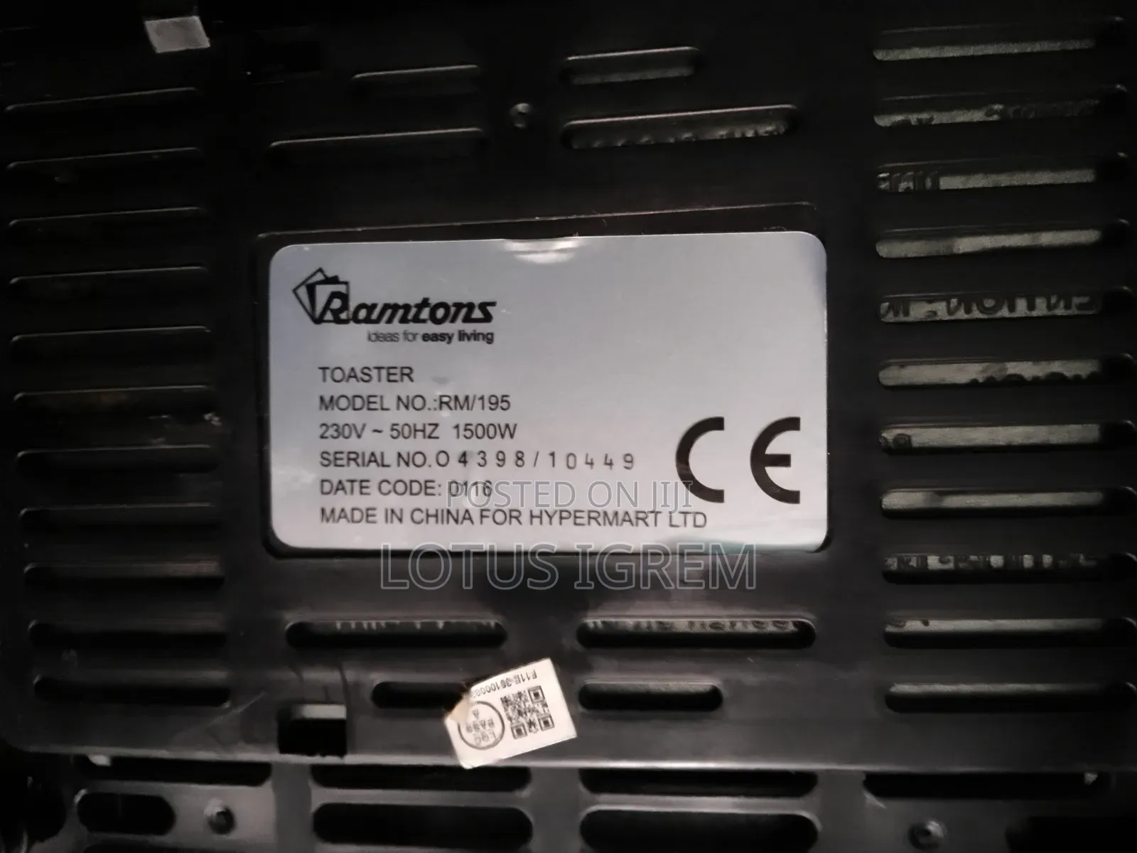 Ramtons Toaster