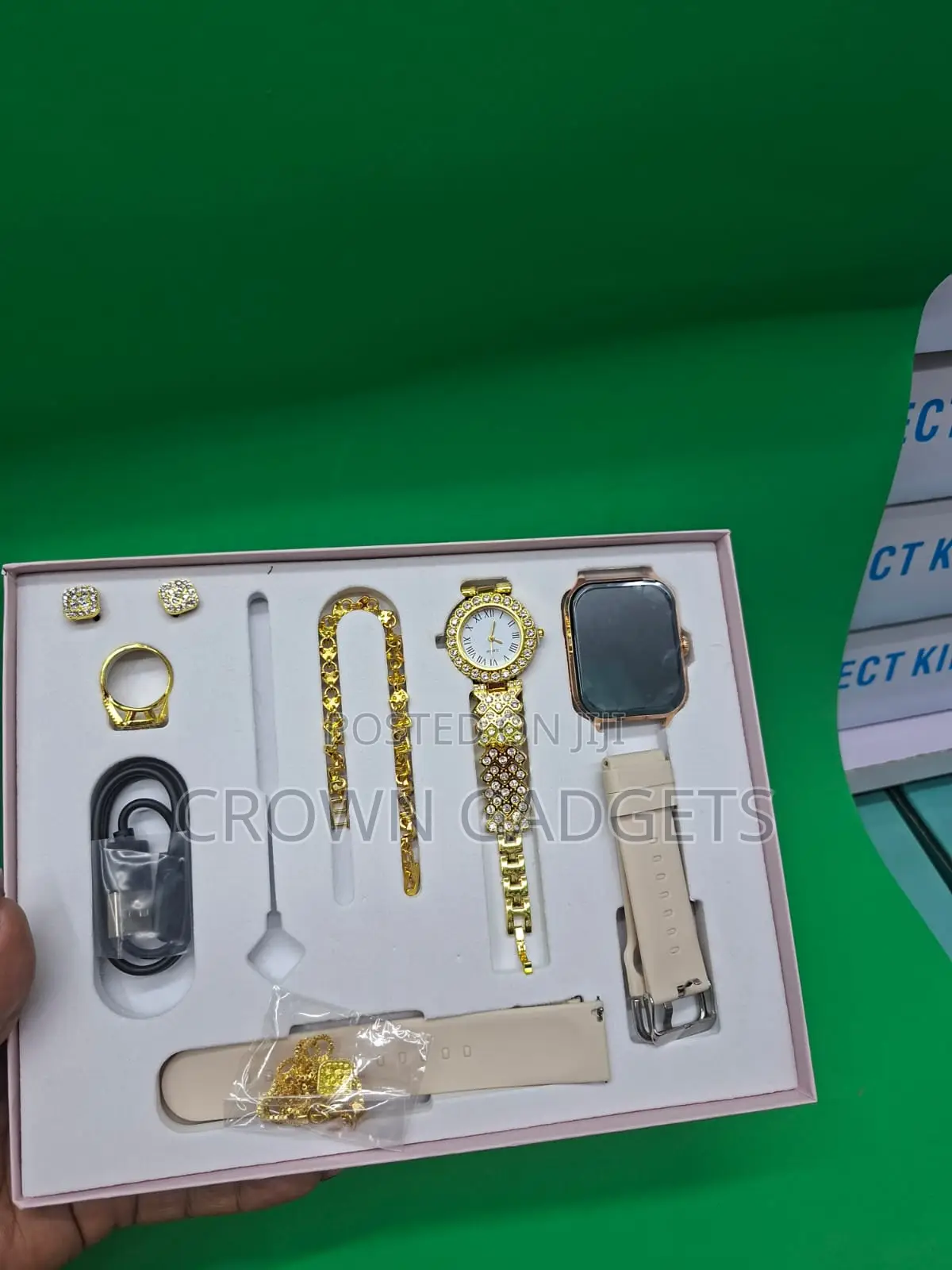 A58 Plus Smartwatch 8 in 1 Gift Set With Jewelry and Watch
