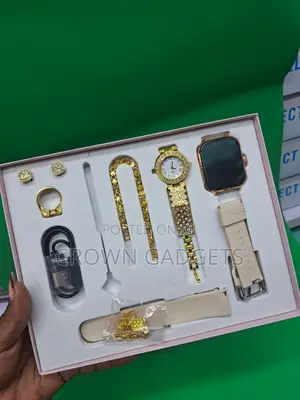 A58 Plus Smartwatch 8 in 1 Gift Set With Jewelry and Watch