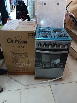 Olelon 50*55cm 3g+1e Standing Cooker With Electric Oven Silver