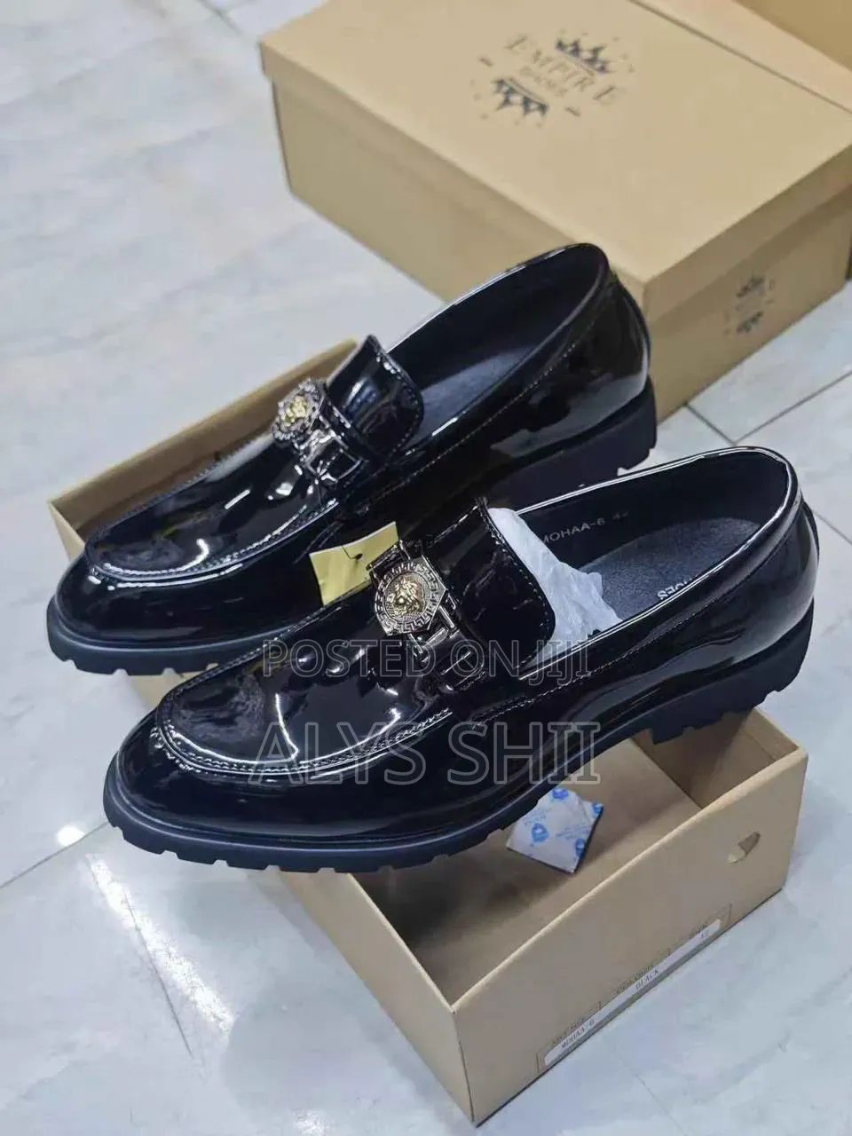 Men Wetlook Official Shoes