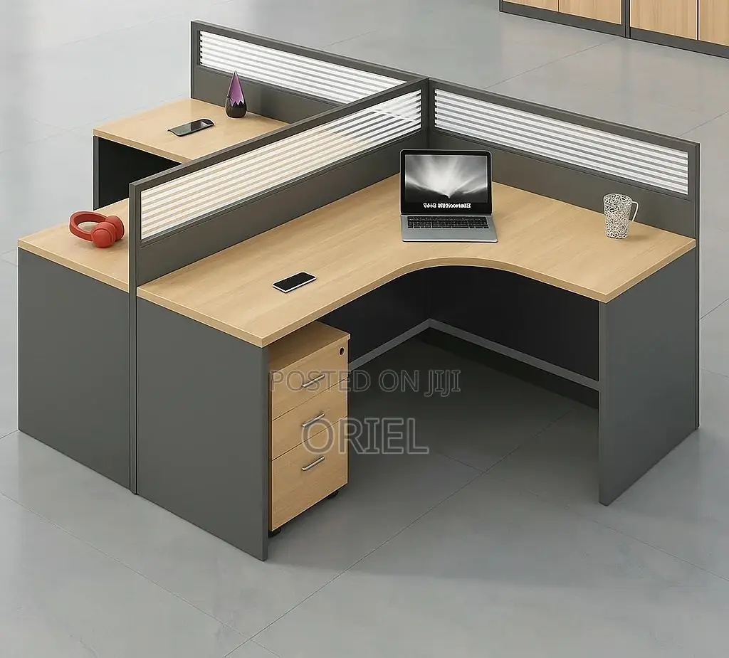 Office Workstation : 2-Way Curved Office Working Workstation