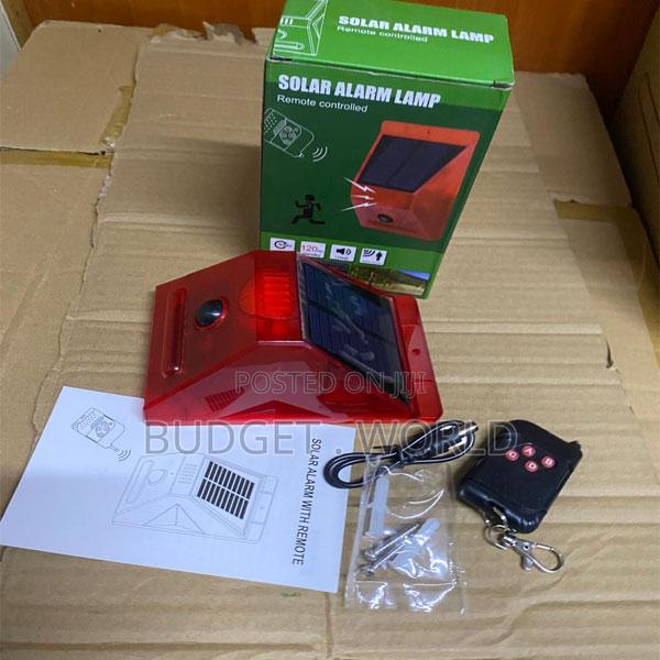 . Solar Powered Outdoor Alarm Siren With Remote Control – Sound Flas
