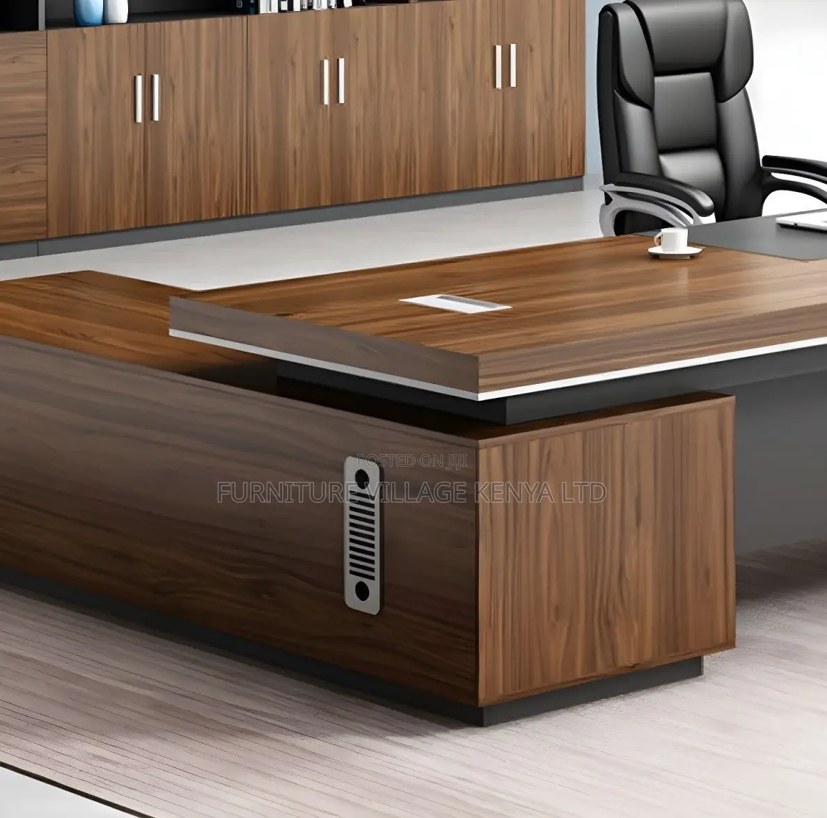 1.8m L-Shaped Wooden Office Desk With Drawers