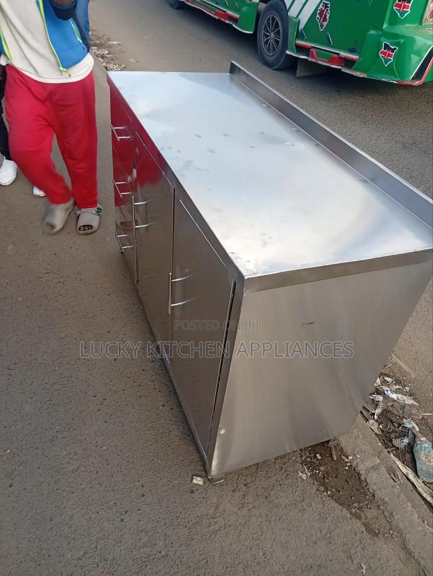 Quality Stainless Steel Cabinet With Drawers and Worktops.