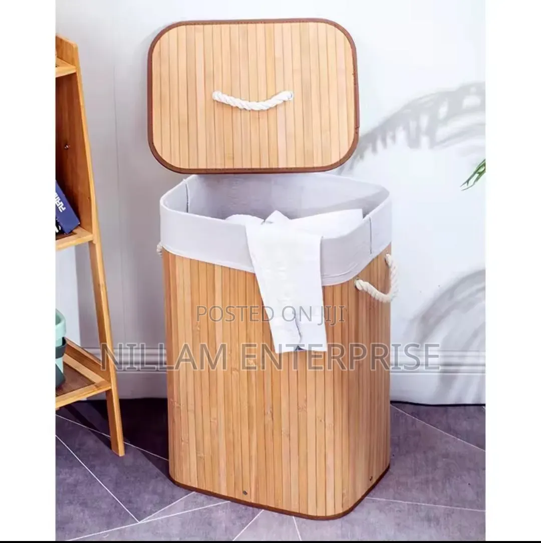 Foldable Large Capacity Wooden Laundry Basket*