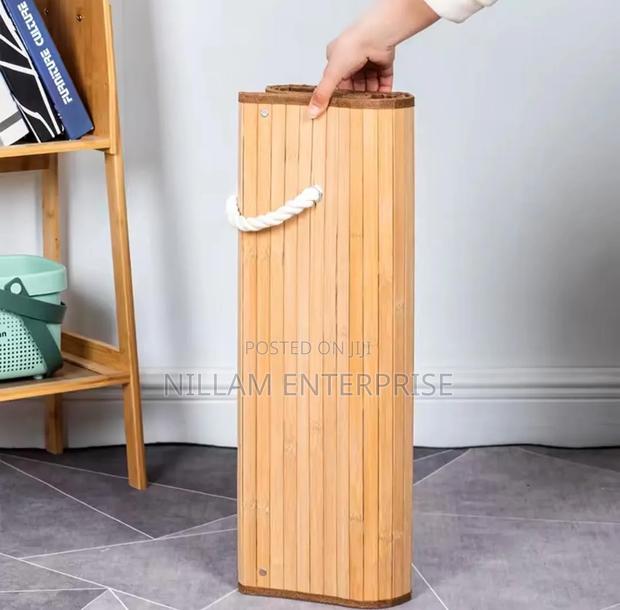 Foldable Large Capacity Wooden Laundry Basket* - thumbnail 4