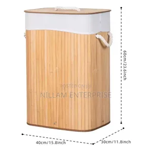 Foldable Large Capacity Wooden Laundry Basket*