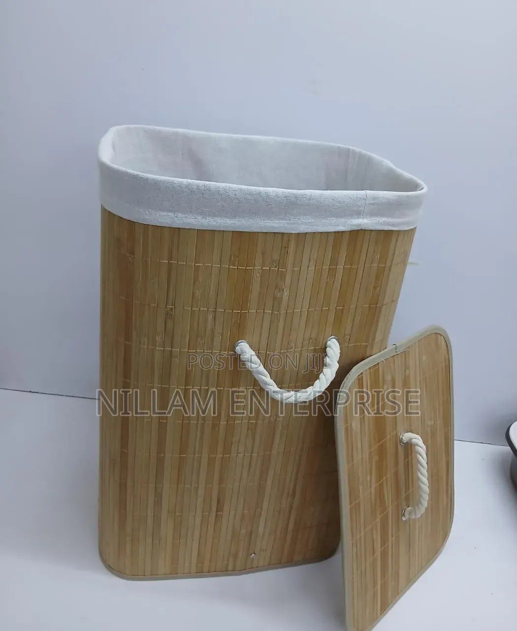 Foldable Large Capacity Wooden Laundry Basket*