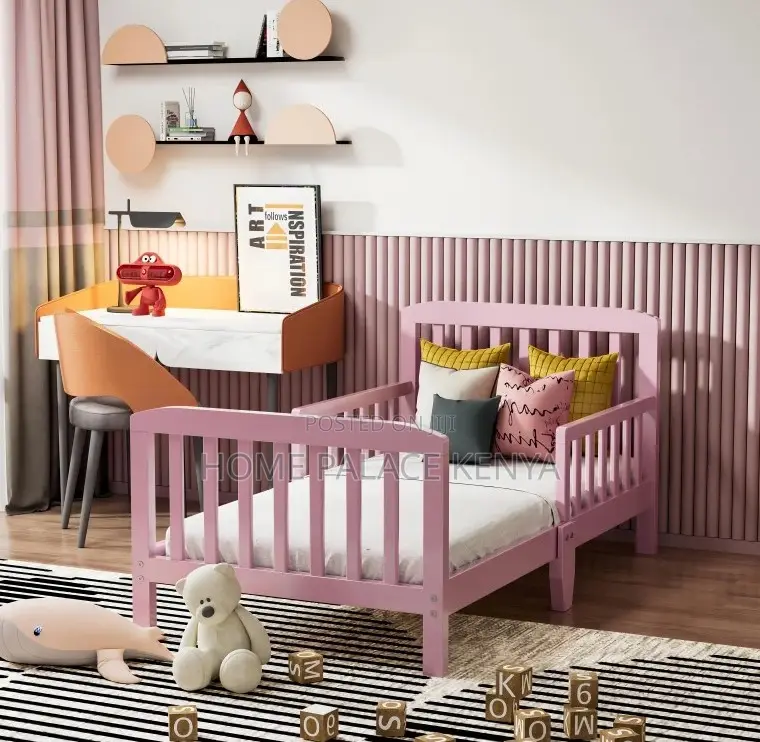 Kids Bed: Cute Pink Princess Toddler Bed