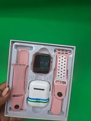 W26 Pro Max 2 in 1 Smartwatch Set With Pink Earbuds