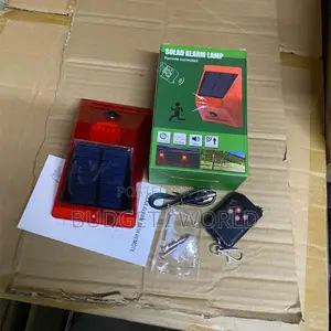 . Remote-Controlled Solar Security Alarm With Loud Siren and Led Light