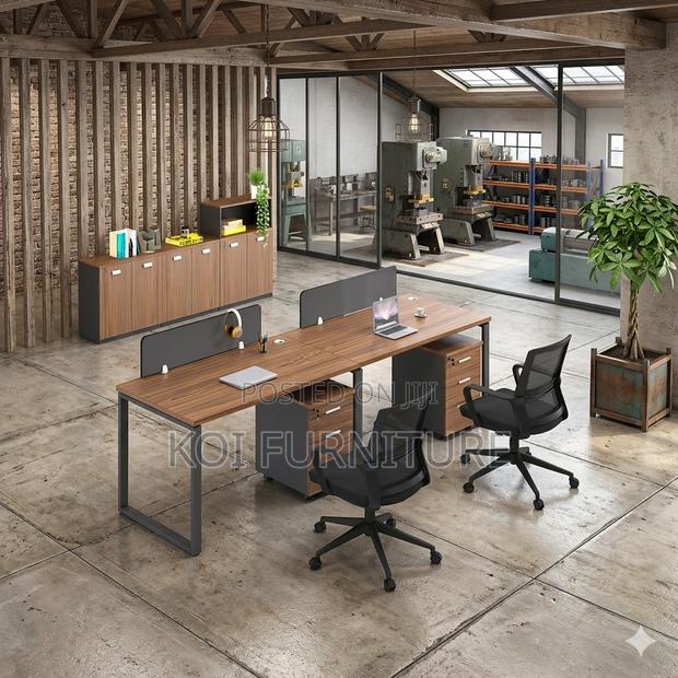 Office Workstation; Four Users Wooden Office Cyber Workstation - thumbnail 4