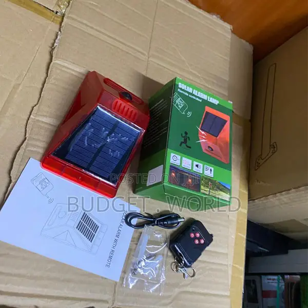 Solar Rechargeable Sound and Light Alarm for Perimeter Security