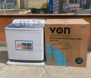 Von 13kgs Twin Tub Washing Machine -White