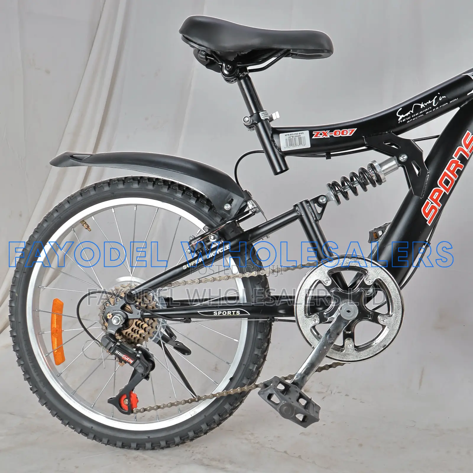Black Sport Mountain Bike – Durable Kids Bicycle
