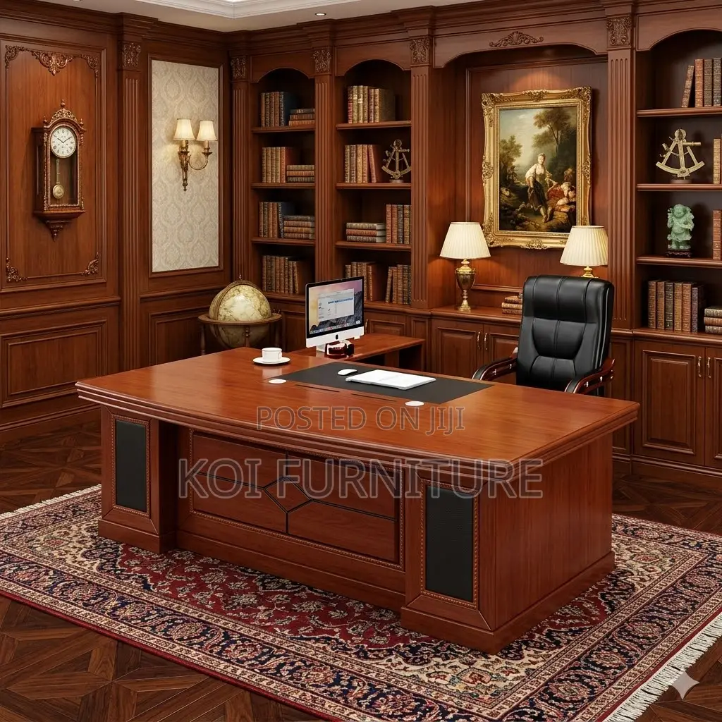 Office Desk; 1.4 Meters Mahogany Executive Supremacy Desk