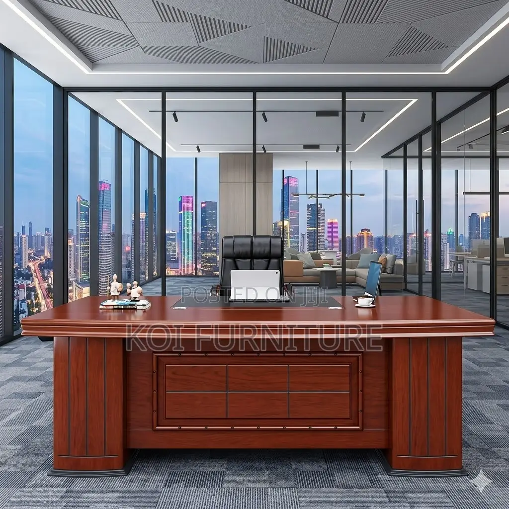 Office Desk; 1.4 Meters Mahogany Executive Supremacy Desk