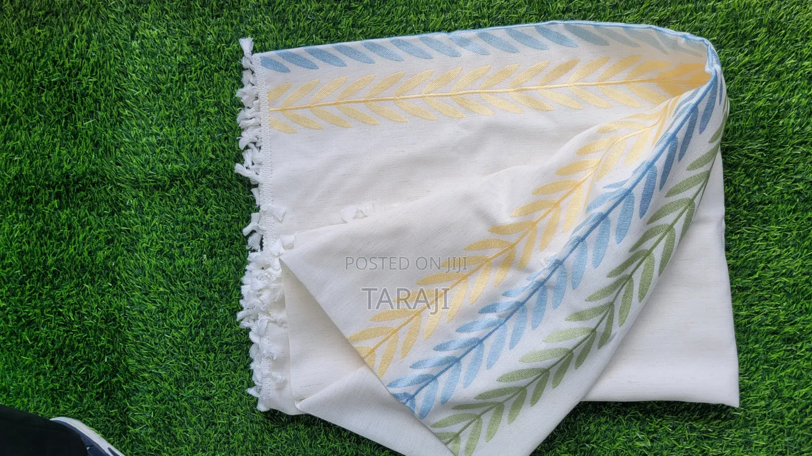 Luxury Embroidered Cotton Tableclothboho Chic Table Cover With Tassels
