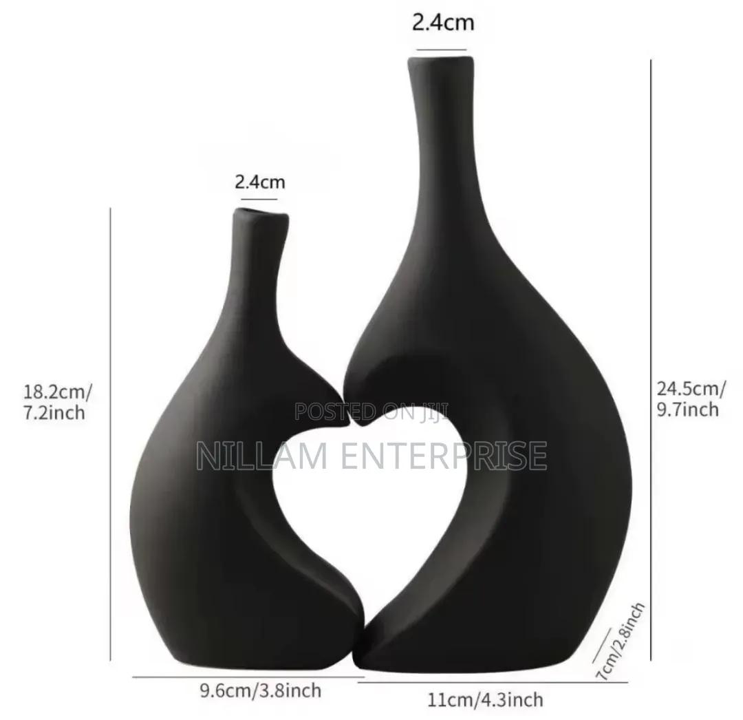 2 in 1 Deco Heart Shaped Flower Vase