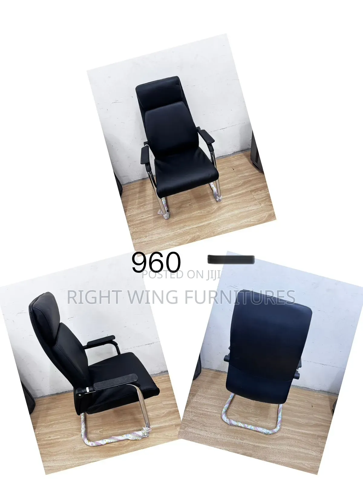 960p Brand New Leather Office Chair - High Back