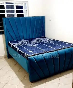 4 by 6 Chester Bed Teal Velvet Elegance