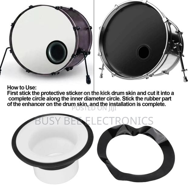 Bass Kick Drum Enhancer Abs Rubber Drums Boost Vent Extension Port - thumbnail 3