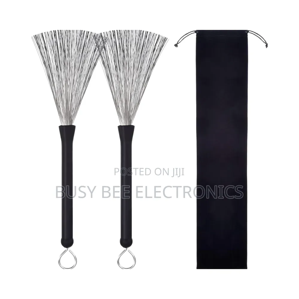 Comfortable Rubber Handles 1 Pair Retractable Wire Drum Brushes