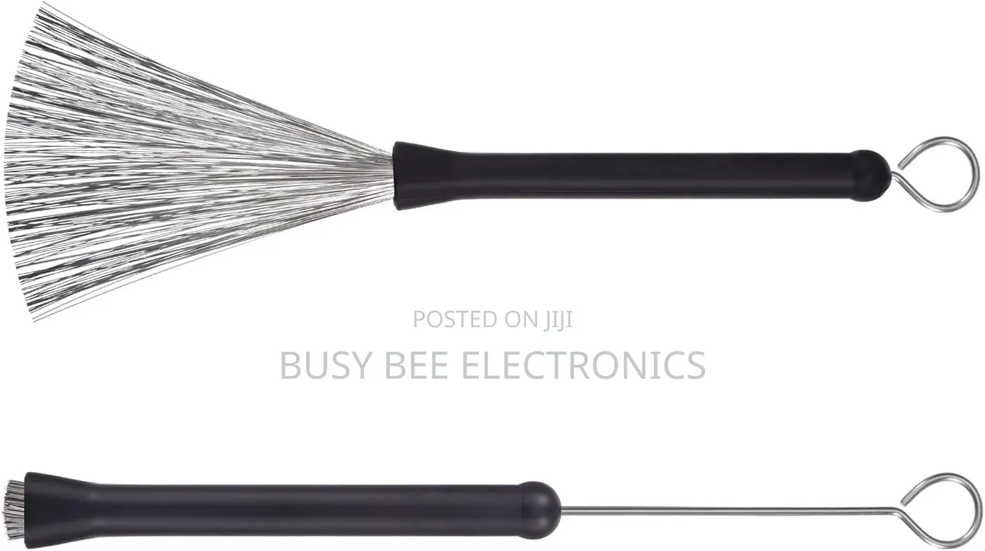 Comfortable Rubber Handles 1 Pair Retractable Wire Drum Brushes