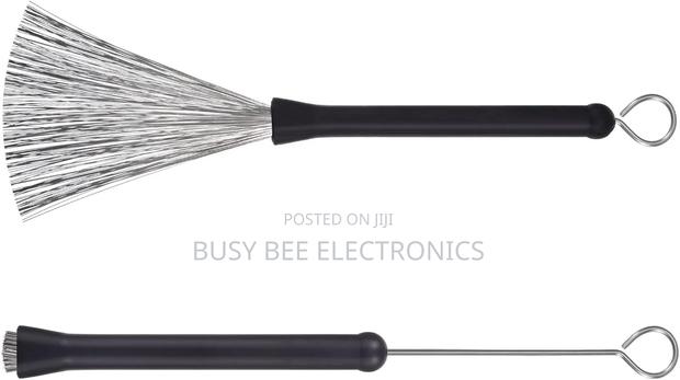 Comfortable Rubber Handles 1 Pair Retractable Wire Drum Brushes - thumbnail 2