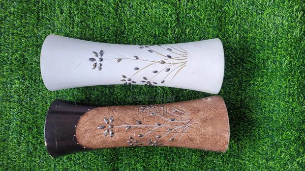 Premium Decorative Modern Vases Cream White Textured Brown Available