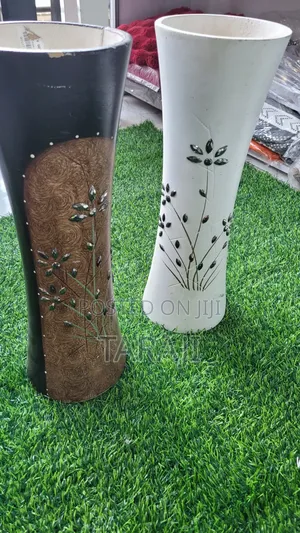 Premium Decorative Modern Vases Cream White Textured Brown Available