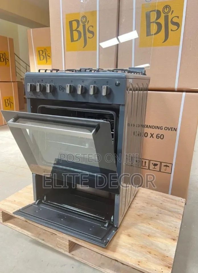 BJS Elite 60×60 Grey Standing Cooker (3 Gas + 1 Electric
