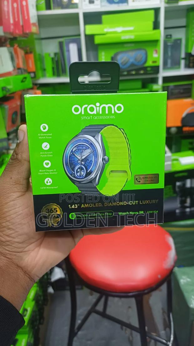 Oraimo Watch Nova 2r Luxury Round Amoled Smart Watch With Calling