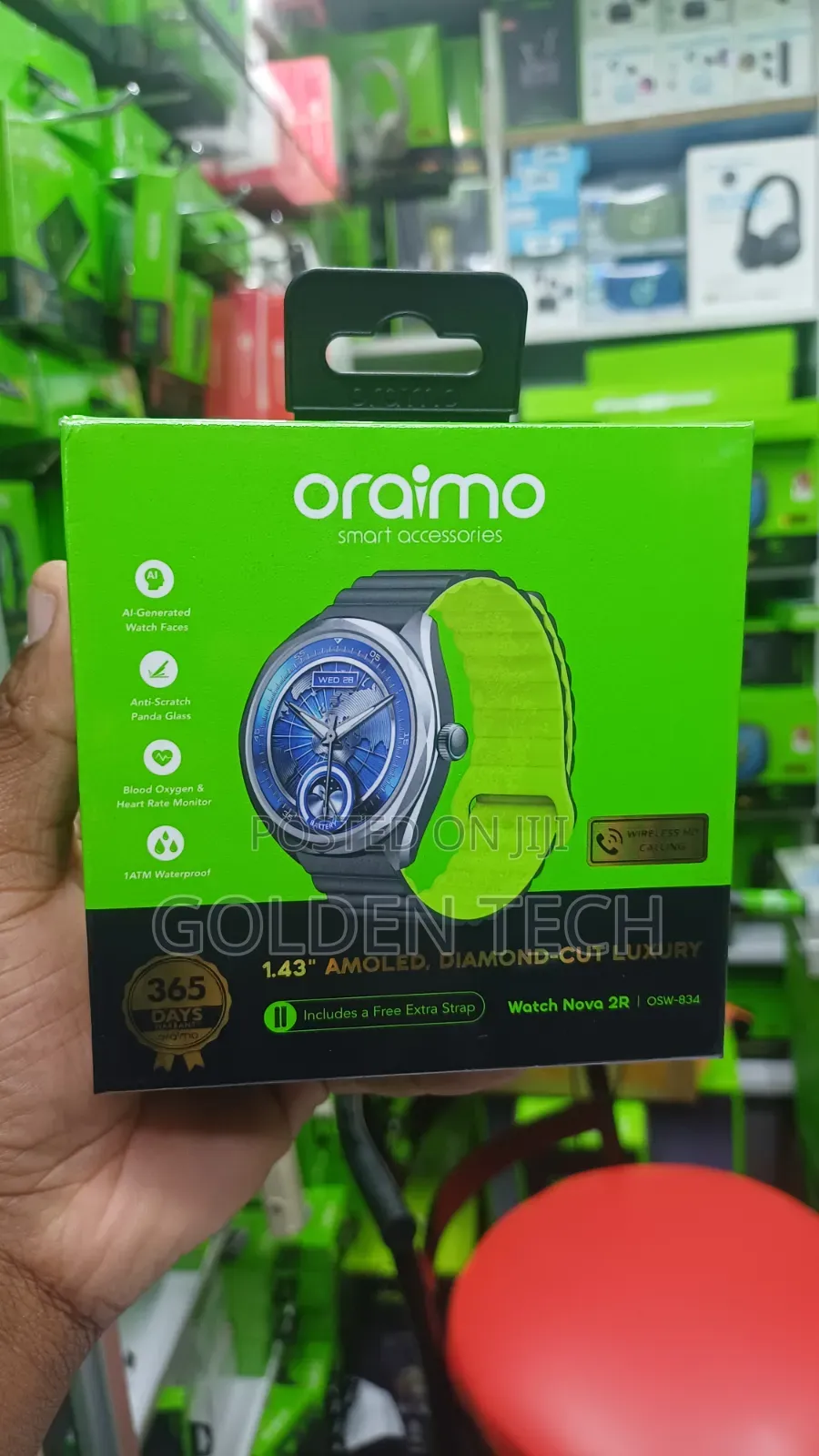Oraimo Watch Nova 2r Luxury Round Amoled Smart Watch With Calling