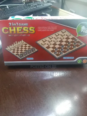 2 in 1 Checkers and Chess Small Size
