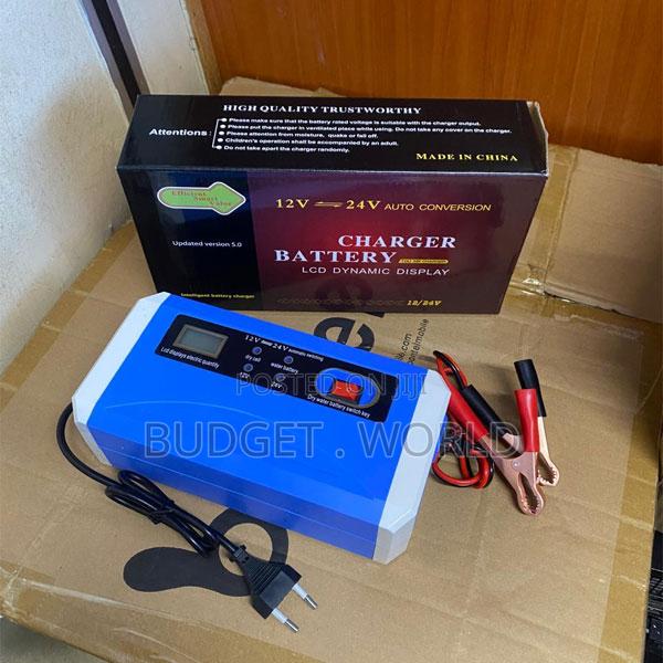 Digital 12v/24v Smart Battery Charger With LCD Display – 10a Fast Cha