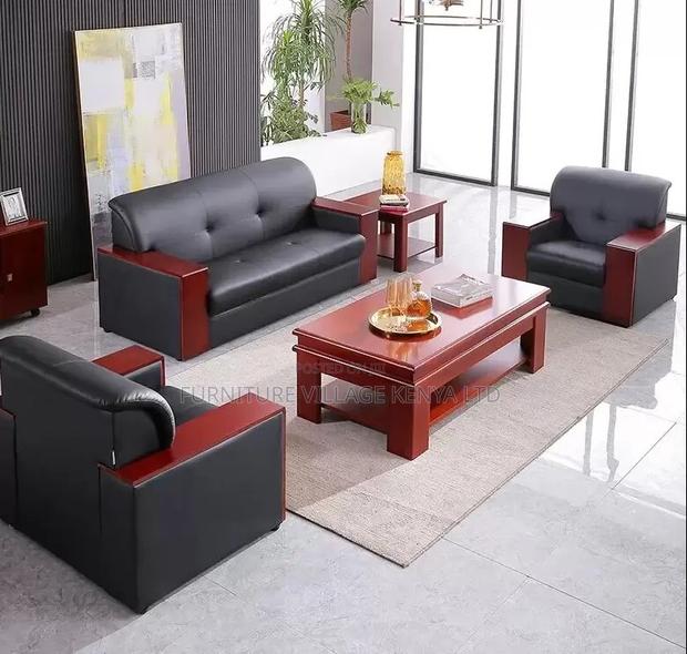 Luxury Modern Leather Office Sofa - thumbnail 2