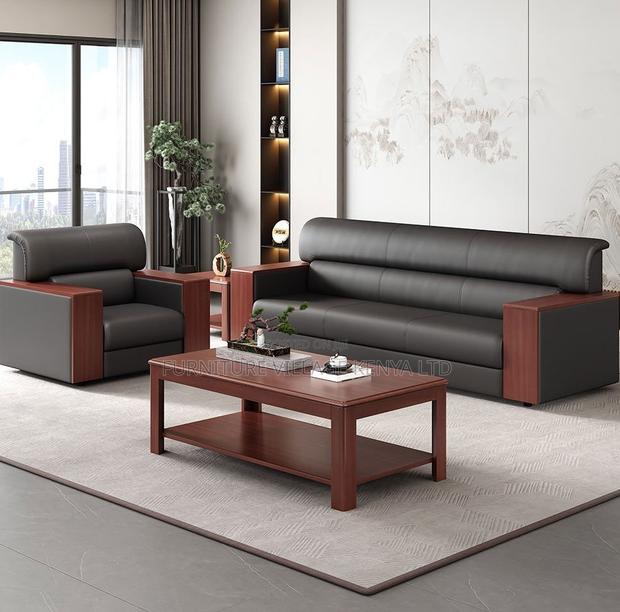 Luxury Modern Leather Office Sofa - thumbnail 3